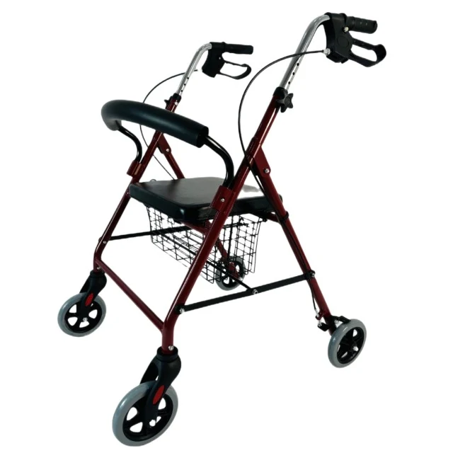 Respirox RR-01 Katlanabilir Alüminyum Rolatör Kırmızı